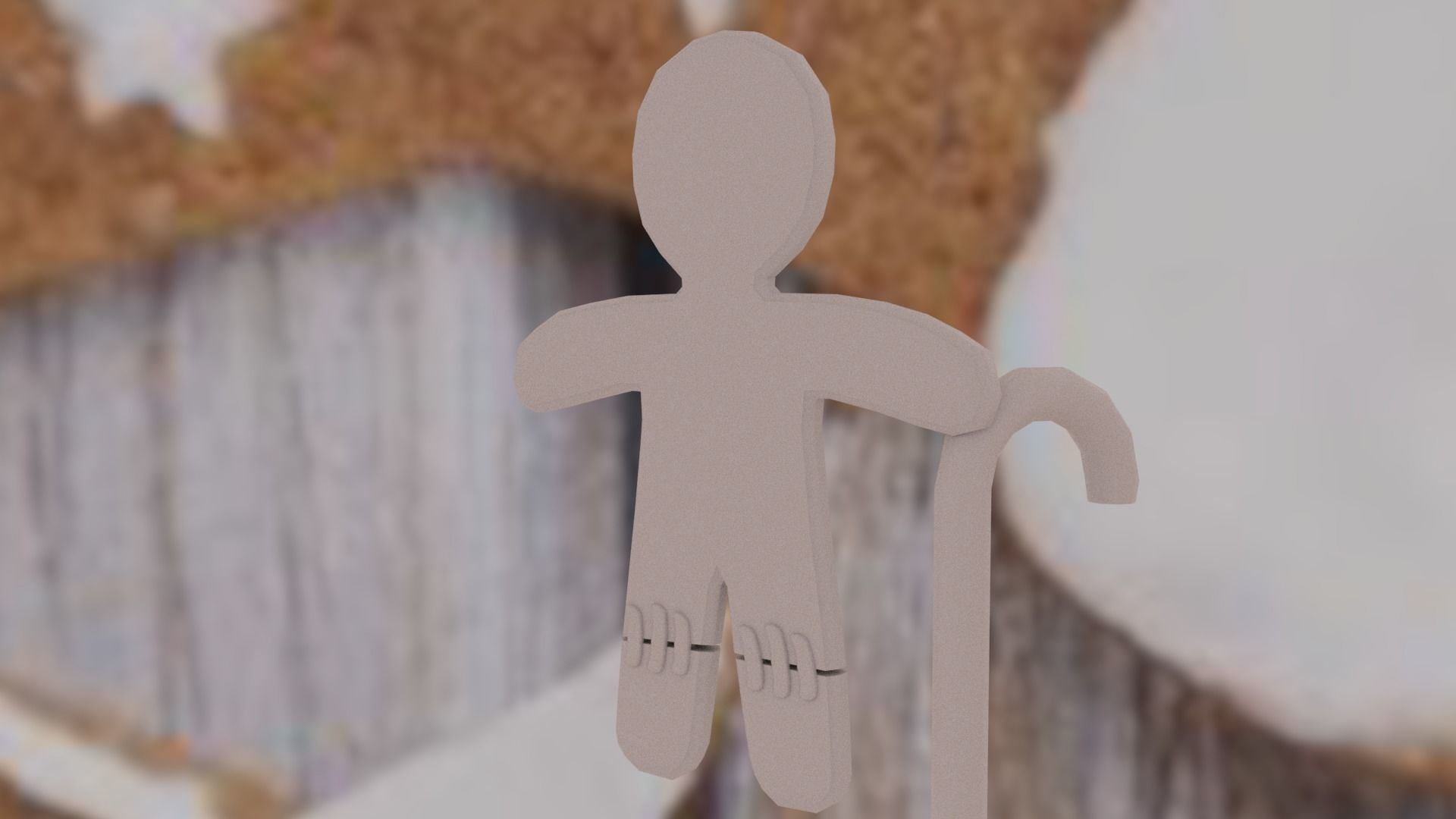 Christmas Gingerbread man Broken legs Low-poly 3D model_26