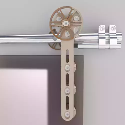 CHRONOS sliding door with metal wheel Low-poly 3D model