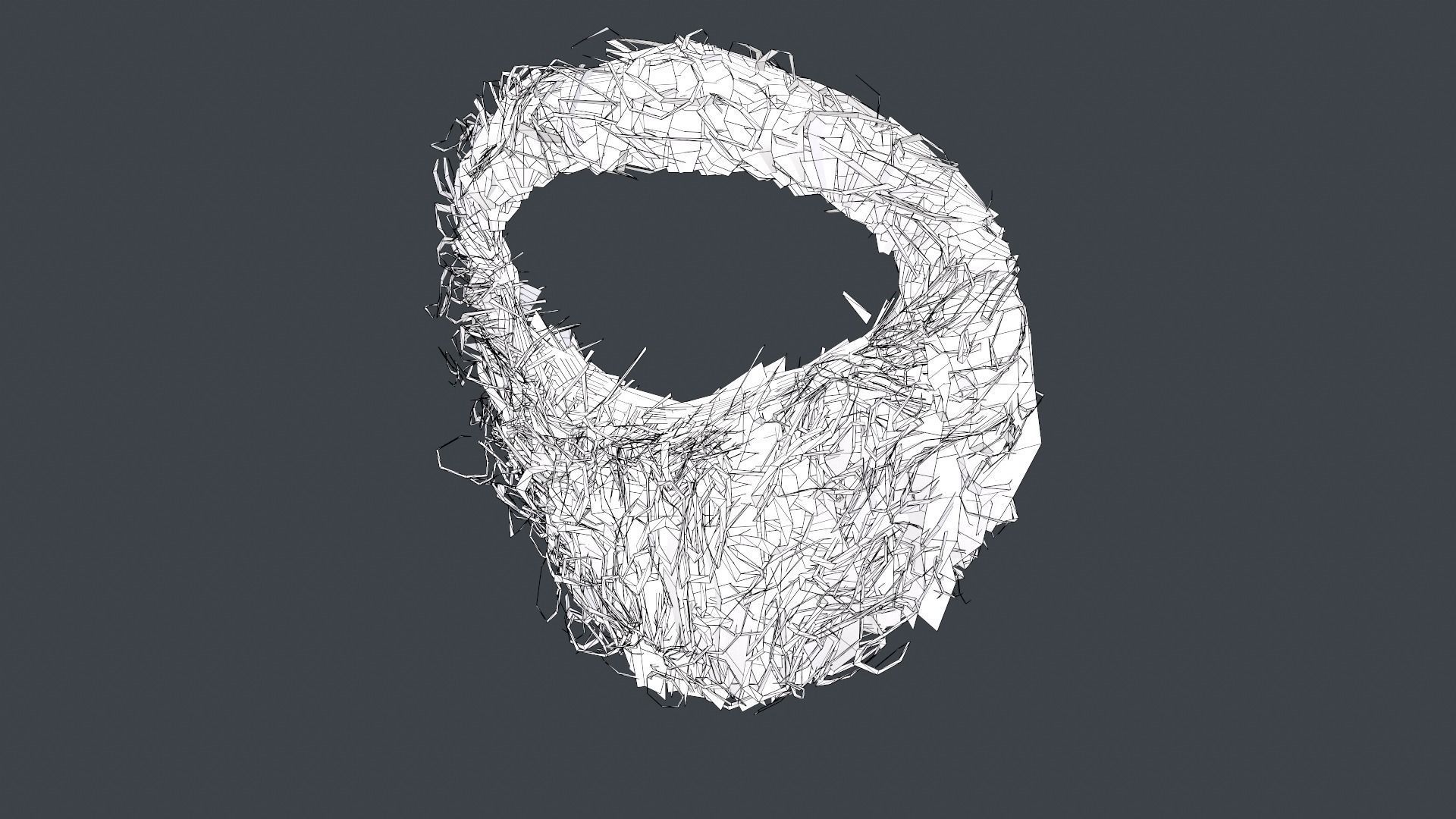 Facial Hair Cards Style 8 - Curly Circle Beard Low-poly 3D model_23