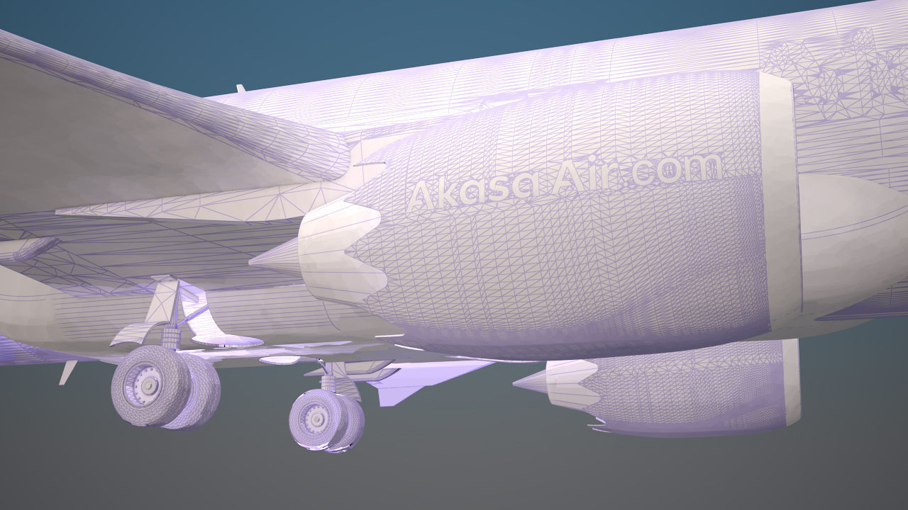 Akasa Air Boeing 737 Max 8 3D model_16