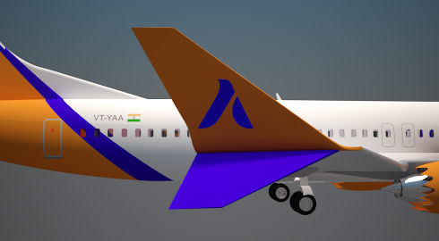 Akasa Air Boeing 737 Max 8 3D model_13