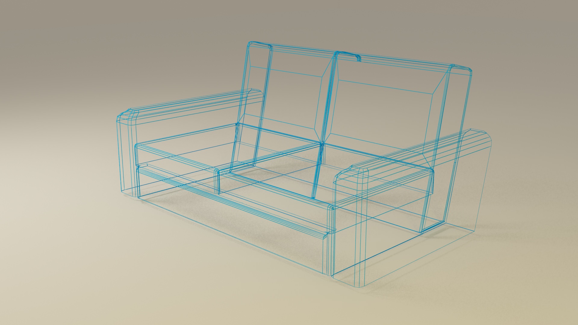 Nice Low Poly Sofa Free low-poly 3D model_7