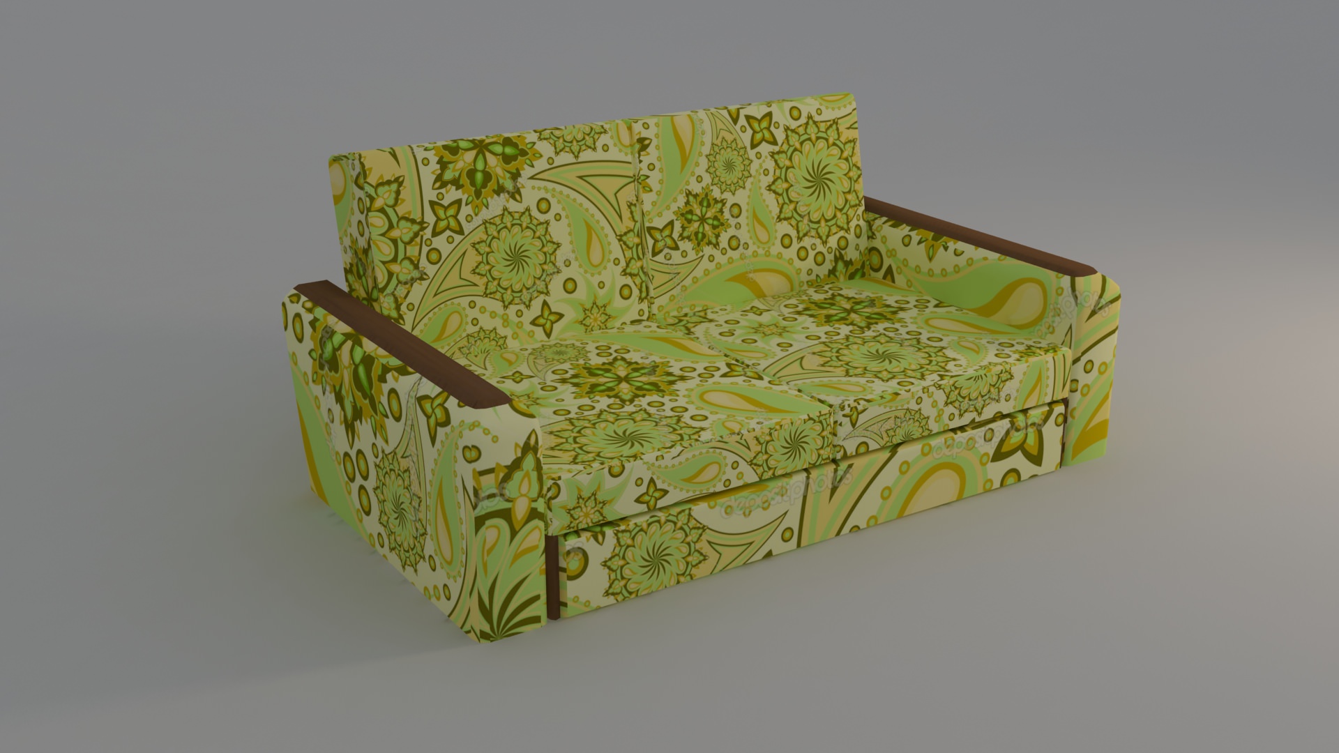 Nice Low Poly Sofa Free low-poly 3D model_5