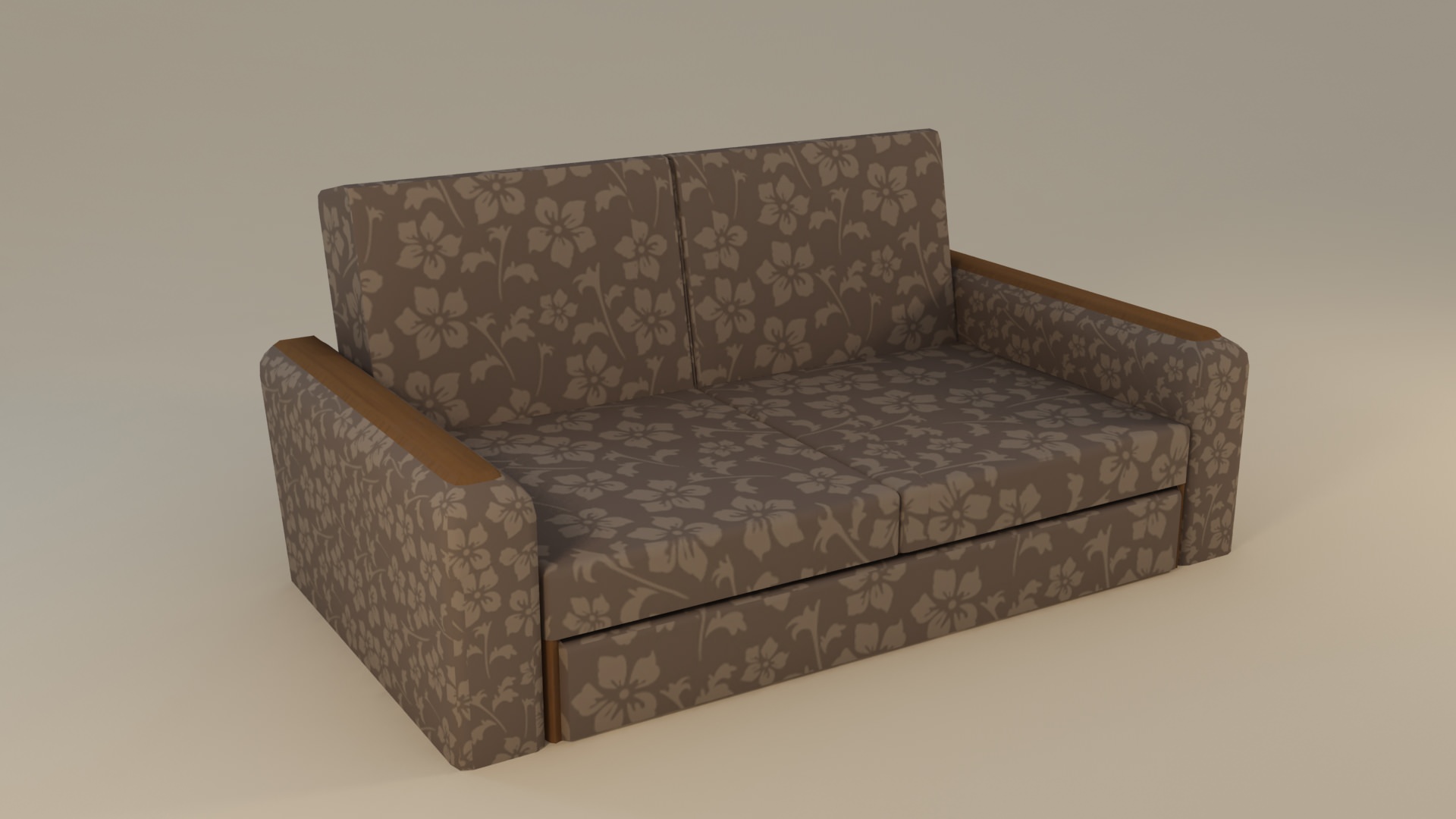 Nice Low Poly Sofa Free low-poly 3D model_1
