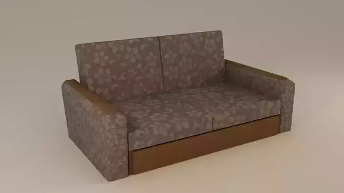 Nice Low Poly Sofa Free low-poly 3D model