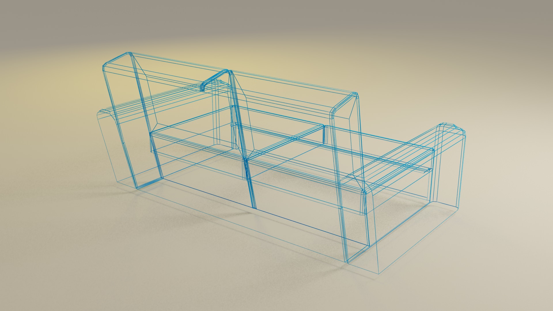 Nice Low Poly Sofa Free low-poly 3D model_8