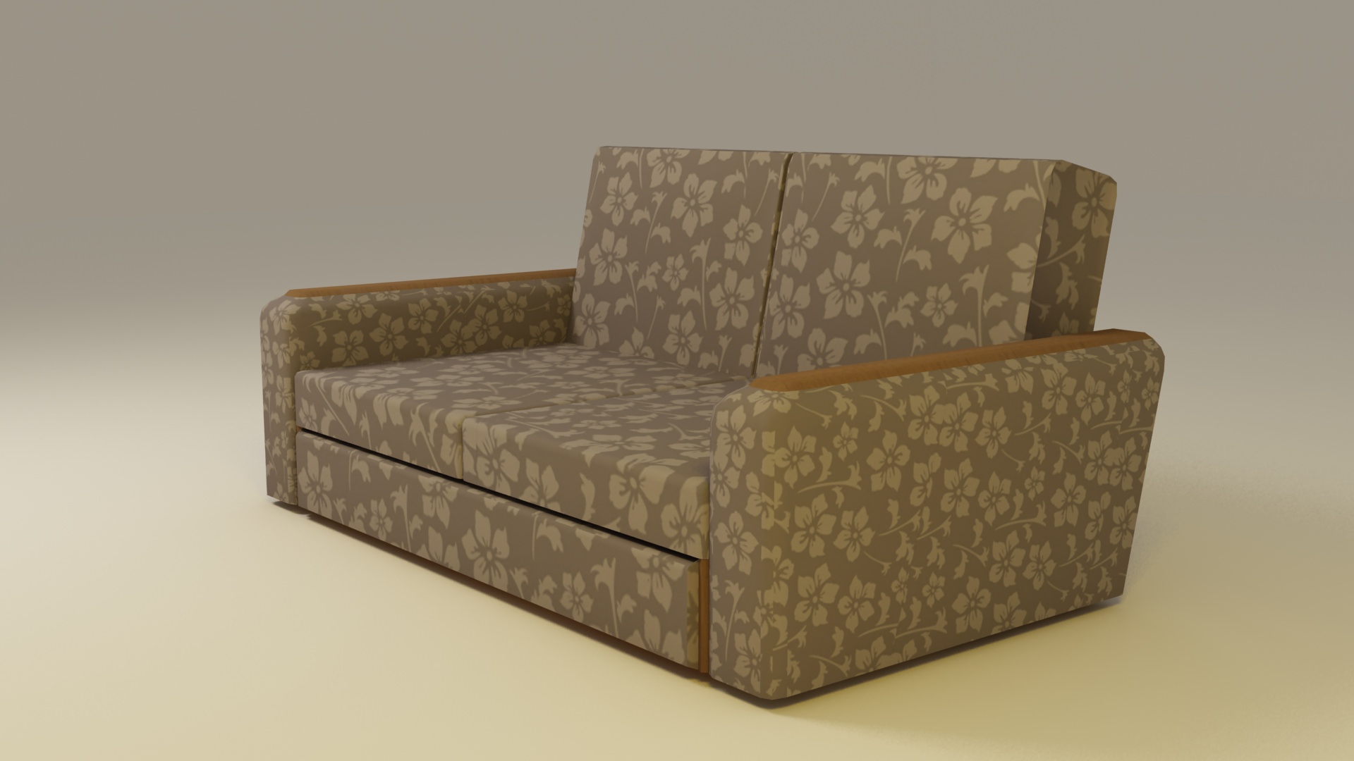 Nice Low Poly Sofa Free low-poly 3D model_2