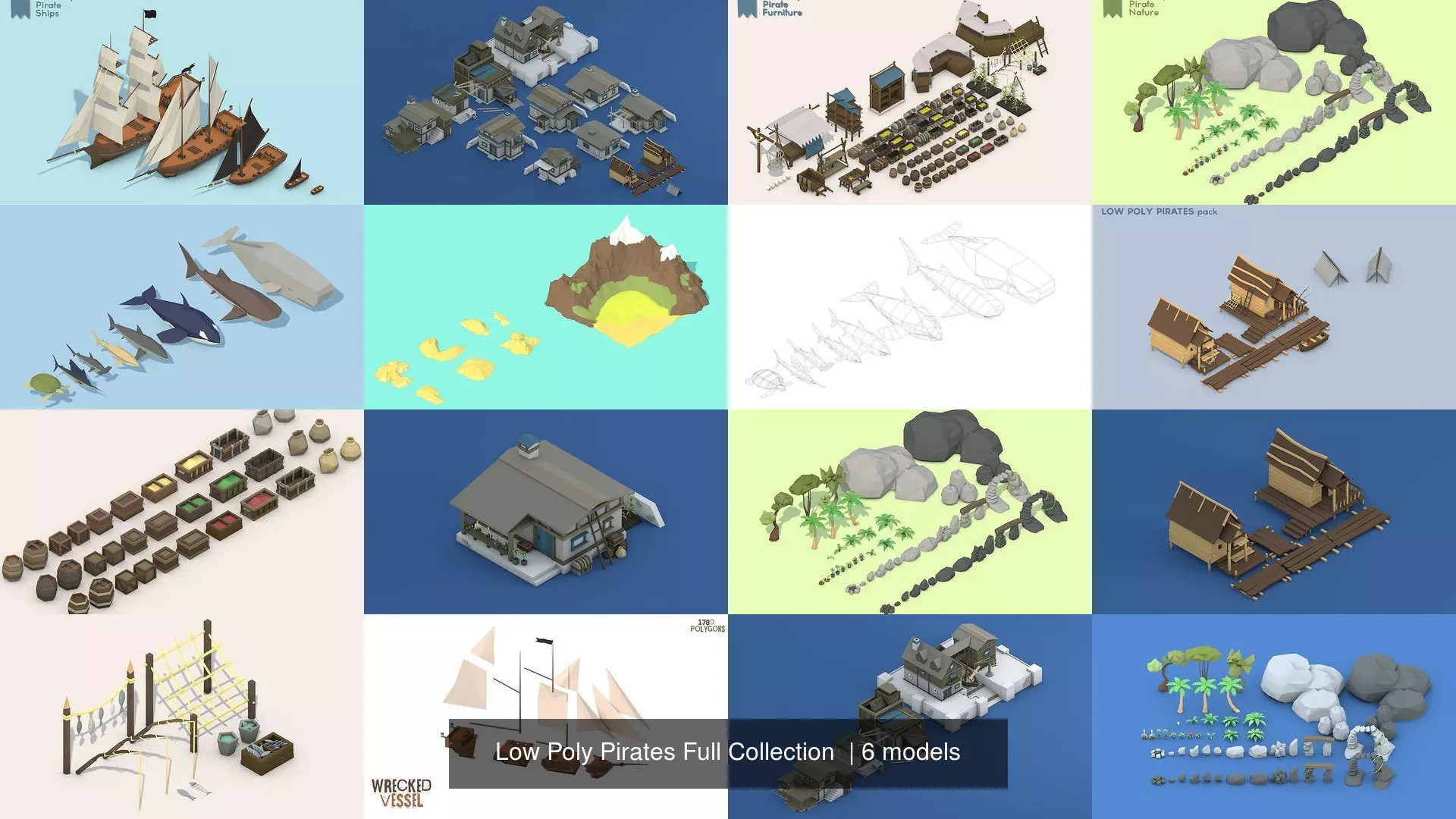 Low Poly Pirates Full Collection  _0