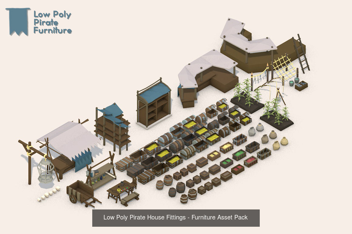 Low Poly Pirates Full Collection  _3