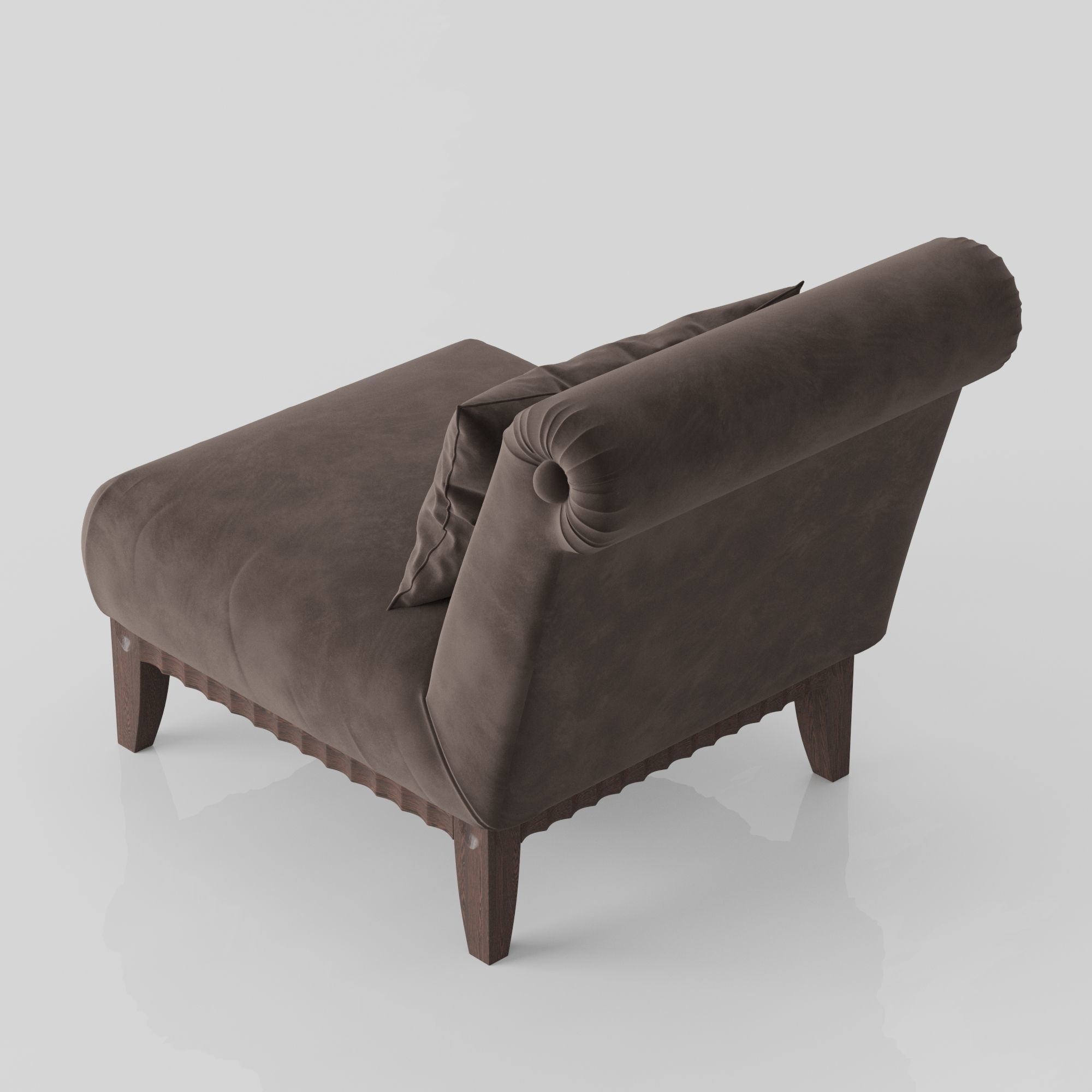 ABSOLUTE lounge chair velvet Low-poly 3D model_3