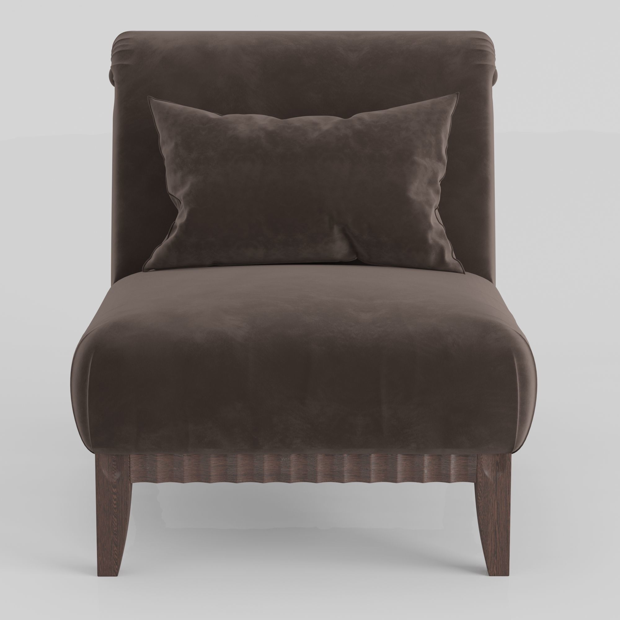 ABSOLUTE lounge chair velvet Low-poly 3D model_2
