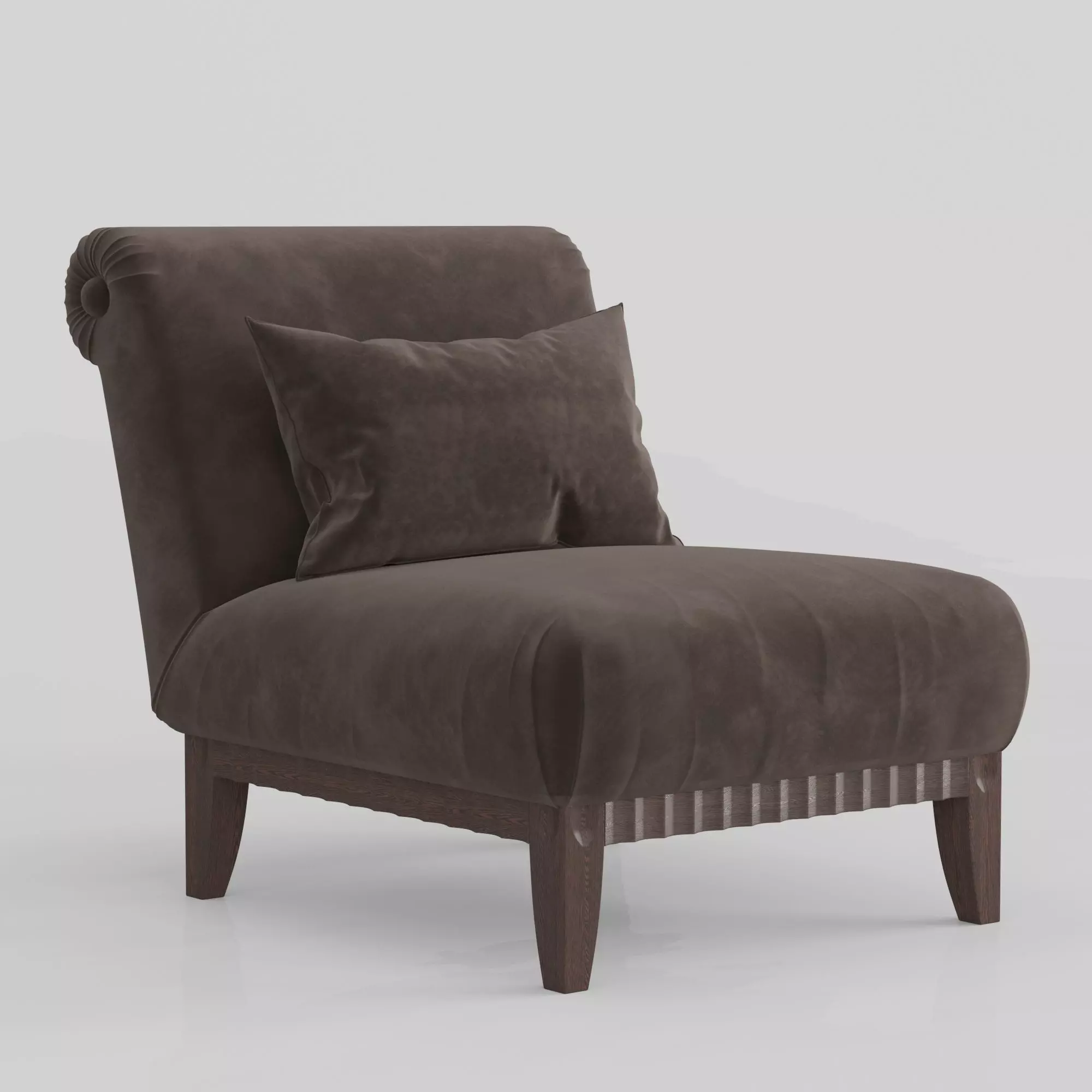 ABSOLUTE lounge chair velvet Low-poly 3D model_0