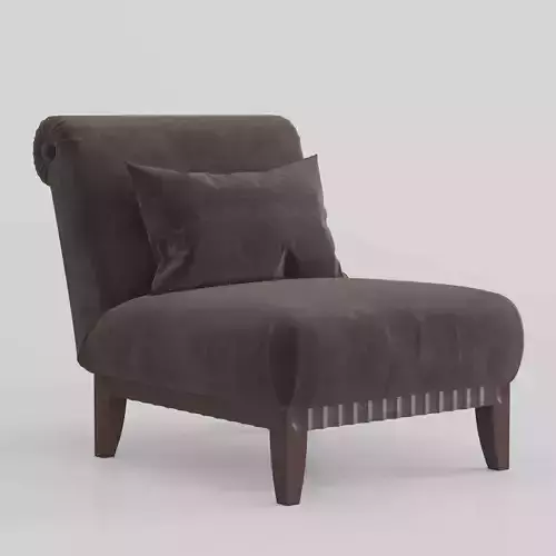 ABSOLUTE lounge chair velvet Low-poly 3D model
