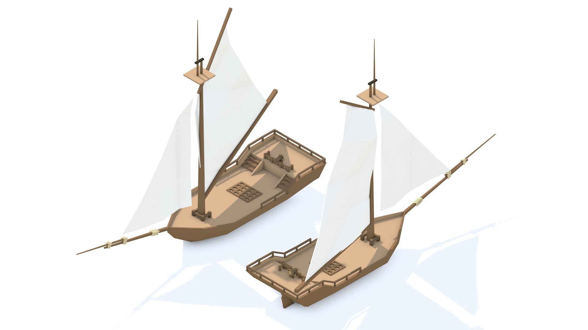 Low Poly Pirate Fisherman Village DLC Asset Pack Low-poly 3D model_5