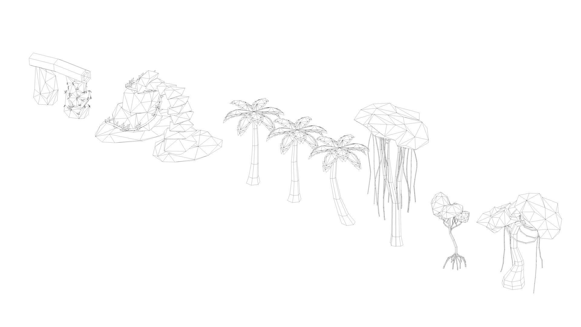 Low Poly Pirate Fisherman Village DLC Asset Pack Low-poly 3D model_10