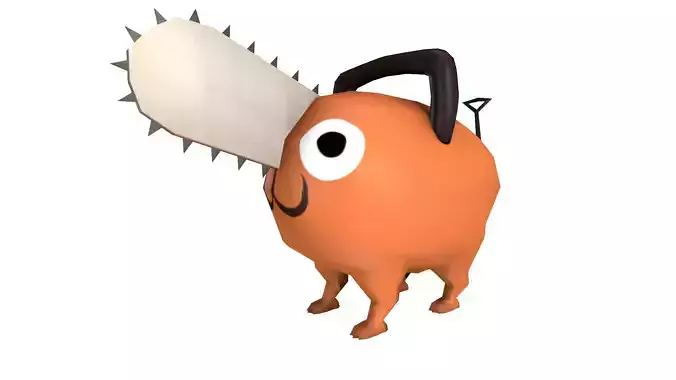 Pochita Chainsaw man anime character 3D model