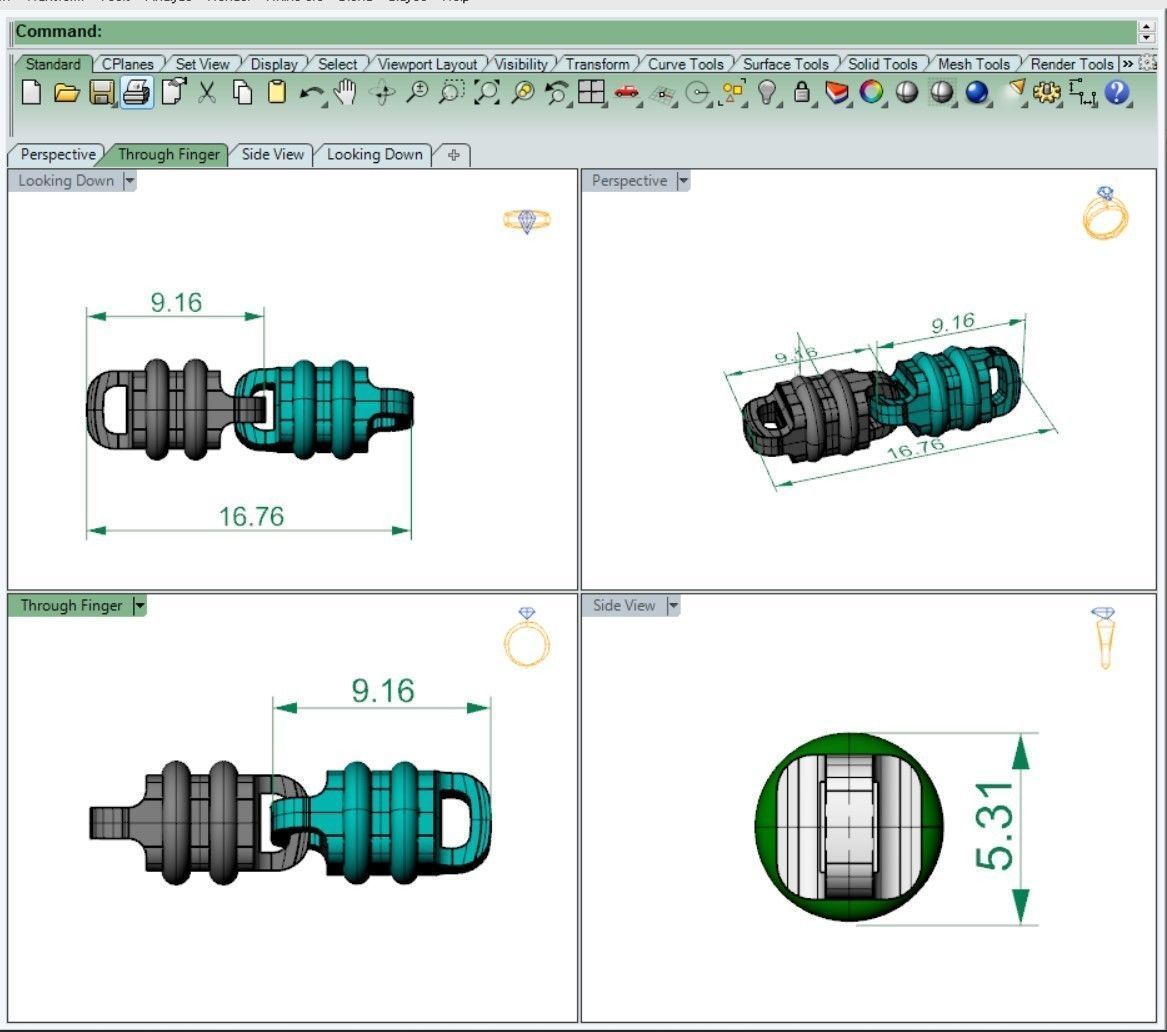 Eslabon para cadena chain link ESL0722013 3D print model_2