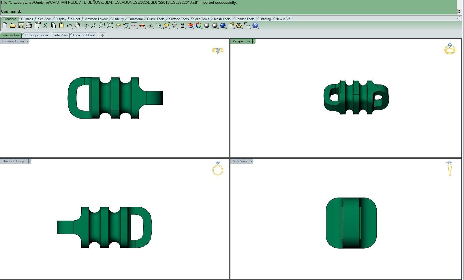 Eslabon para cadena chain link ESL0722013 3D print model_3