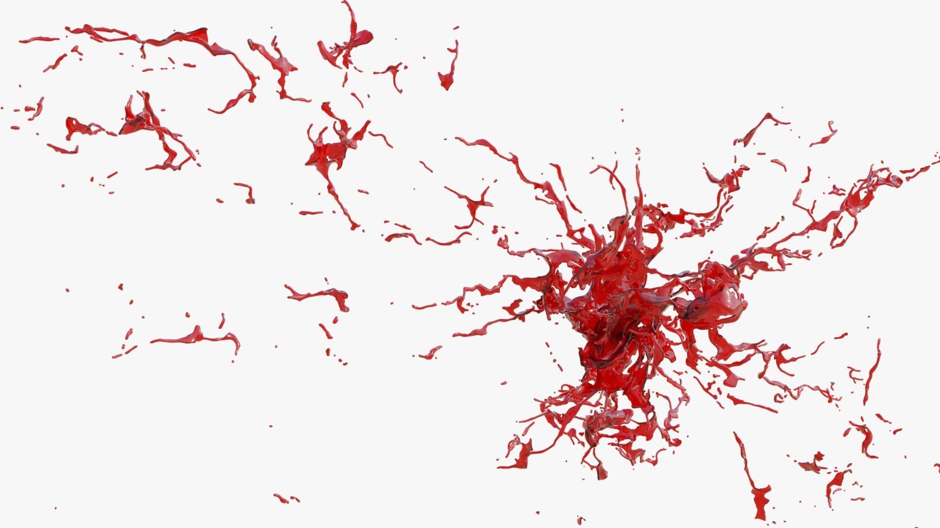 Animated Blood Splash 38 3D model_4