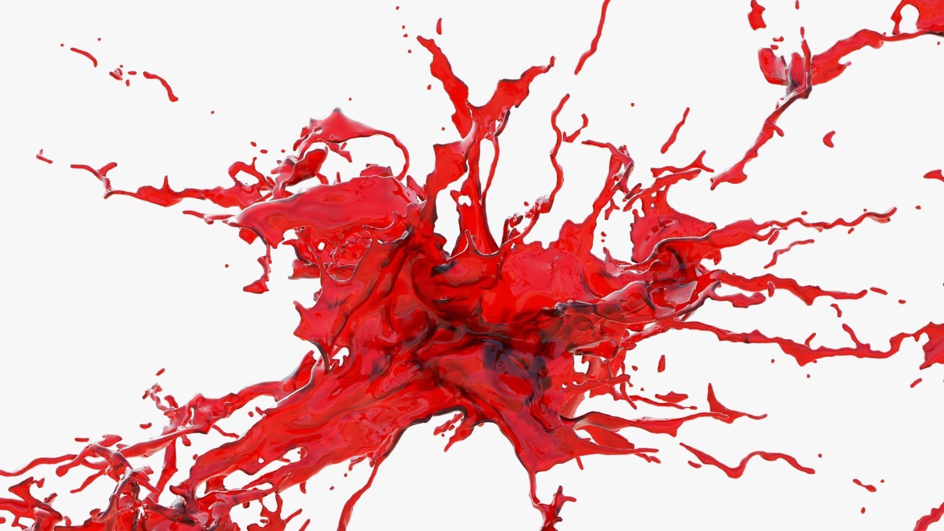 Animated Blood Splash 38 3D model_2