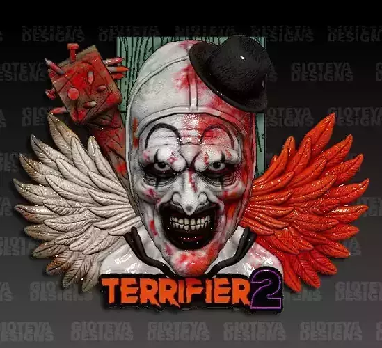Terrifier 2 terrier mask with wings