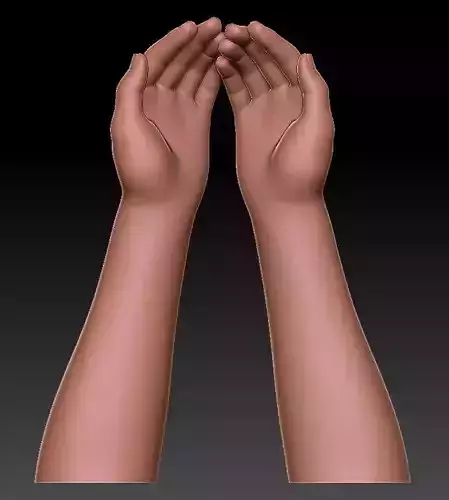 Mother holding hands 3D print model