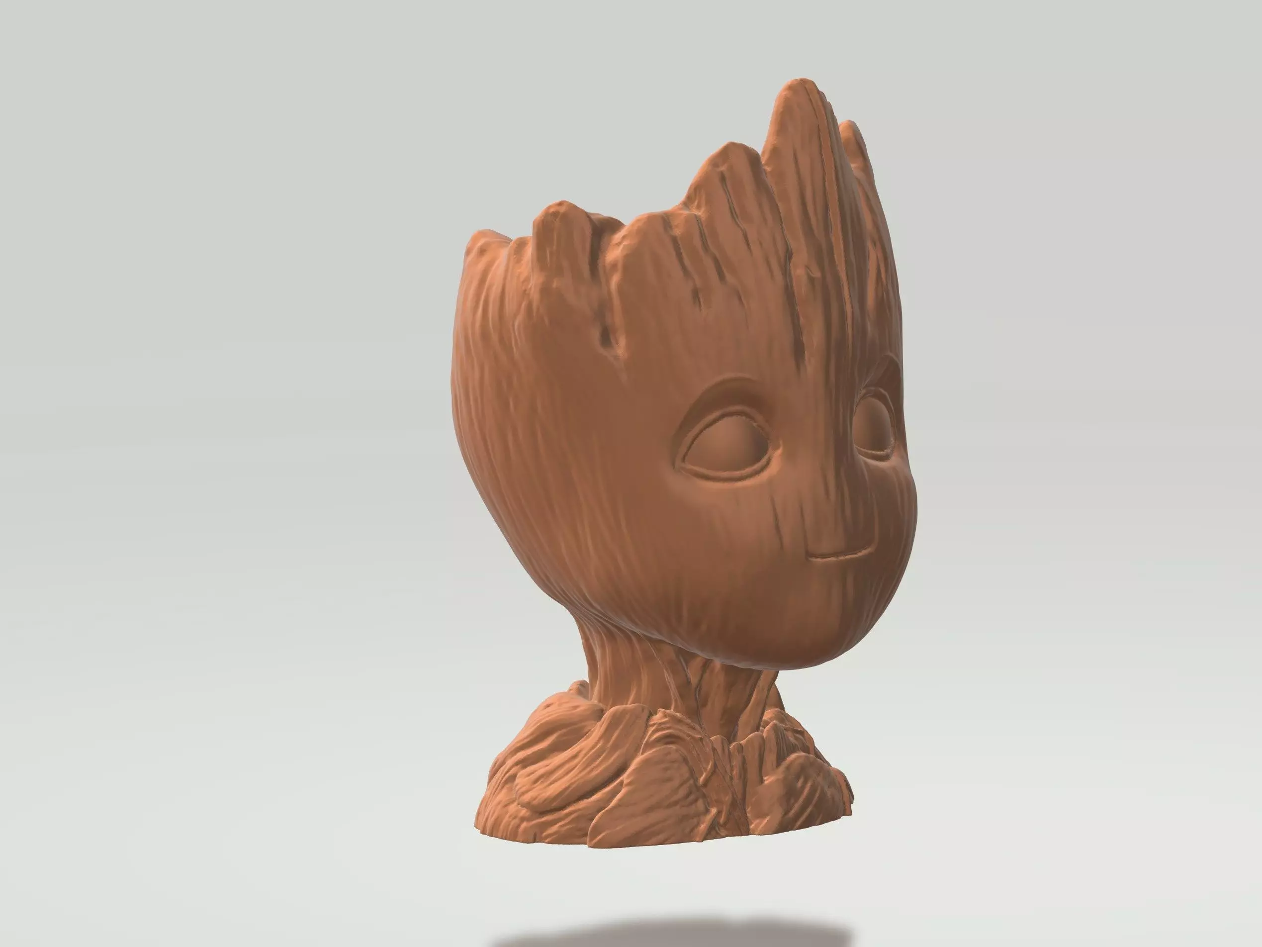 Baby groot head 3D print model_0