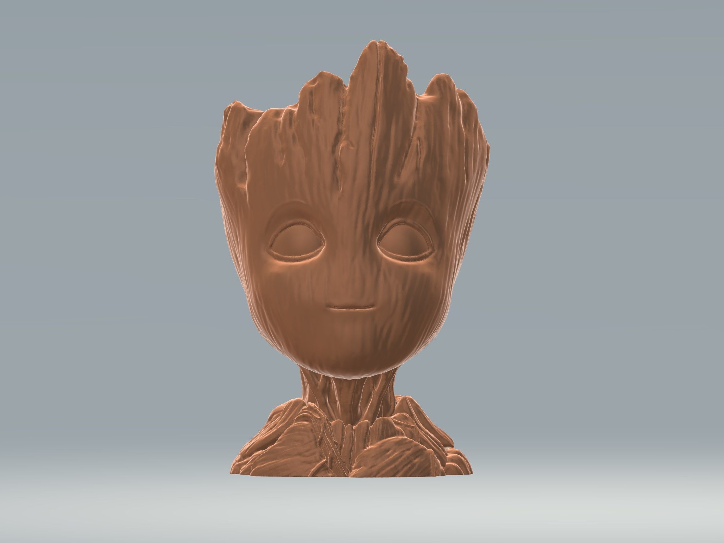 Baby groot head 3D print model_2