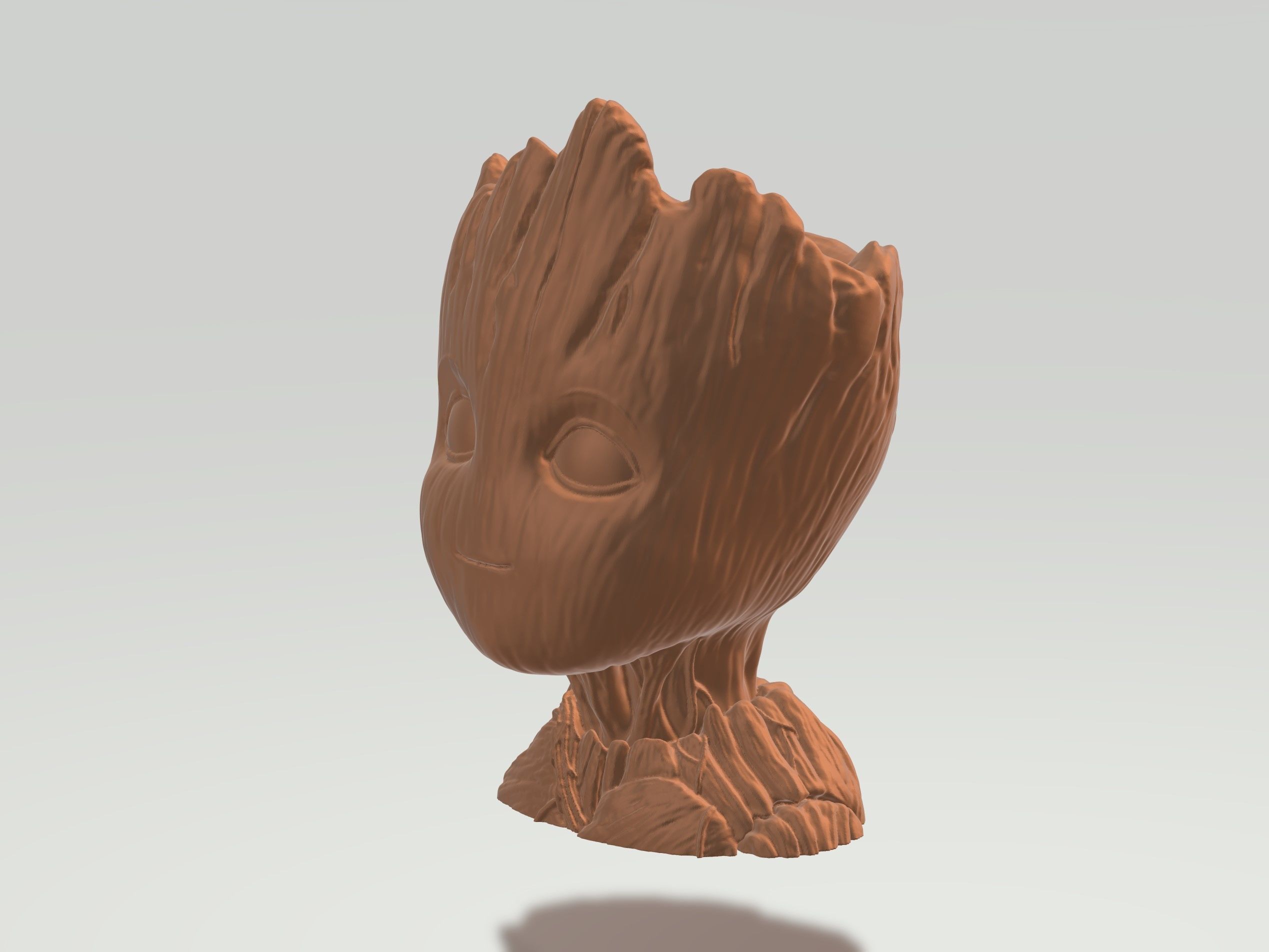 Baby groot head 3D print model_1