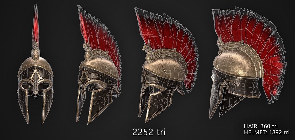 Greek Helmet - Assasins Creed Odyssey - Game ready 4K Low-poly 3D model_1