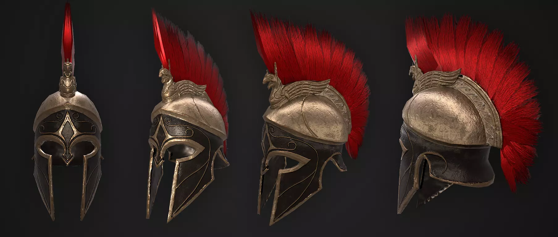 Greek Helmet - Assasins Creed Odyssey - Game ready 4K Low-poly 3D model_0