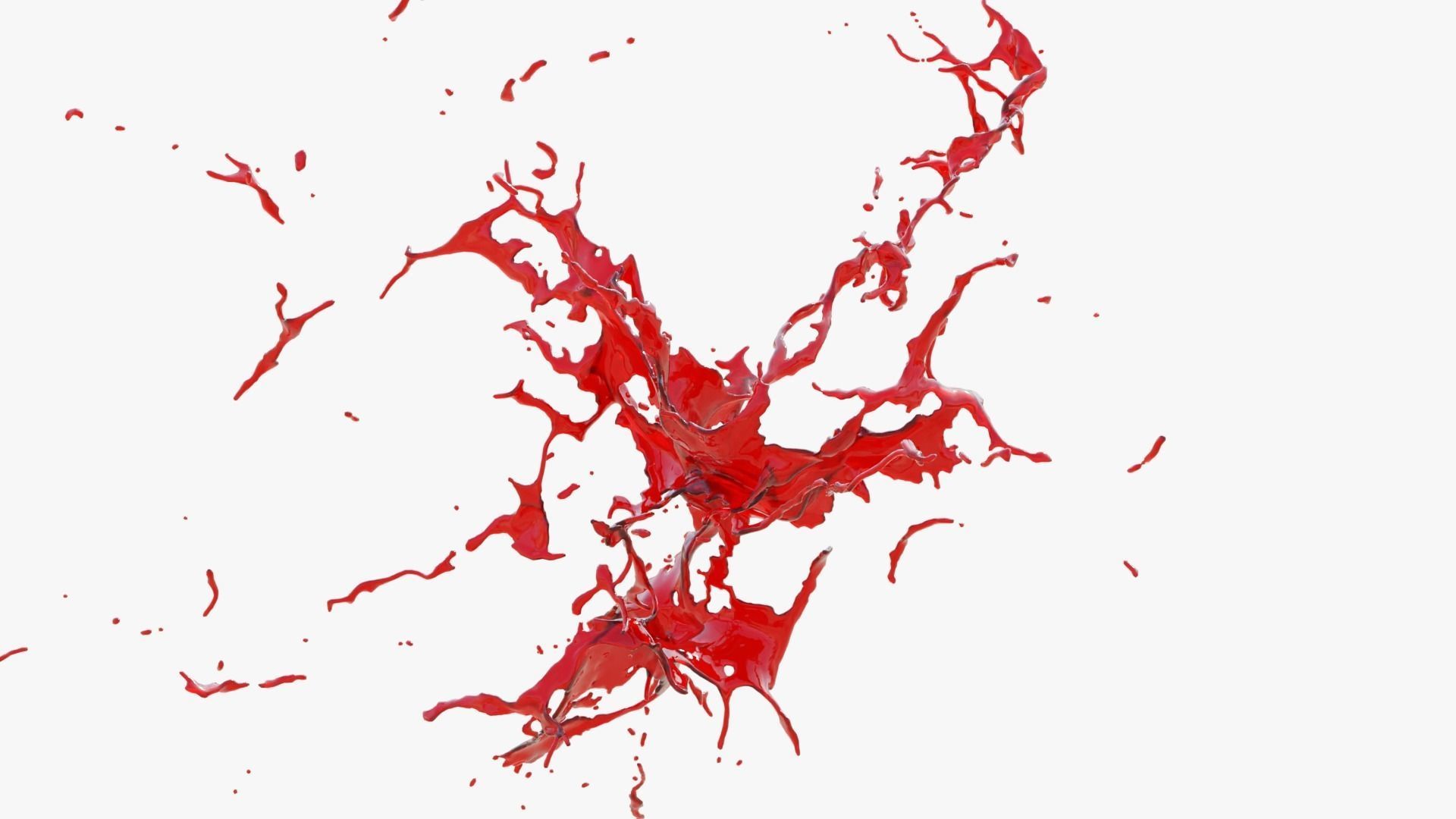 Animated Blood Splash 36 3D model_4