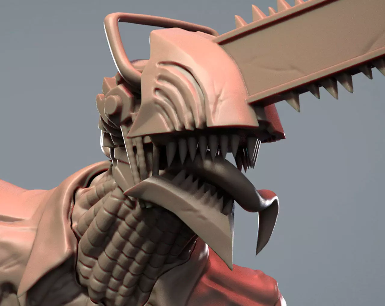 CHAINSAWMAN BUST FOR 3D PRINT 3D print model_0