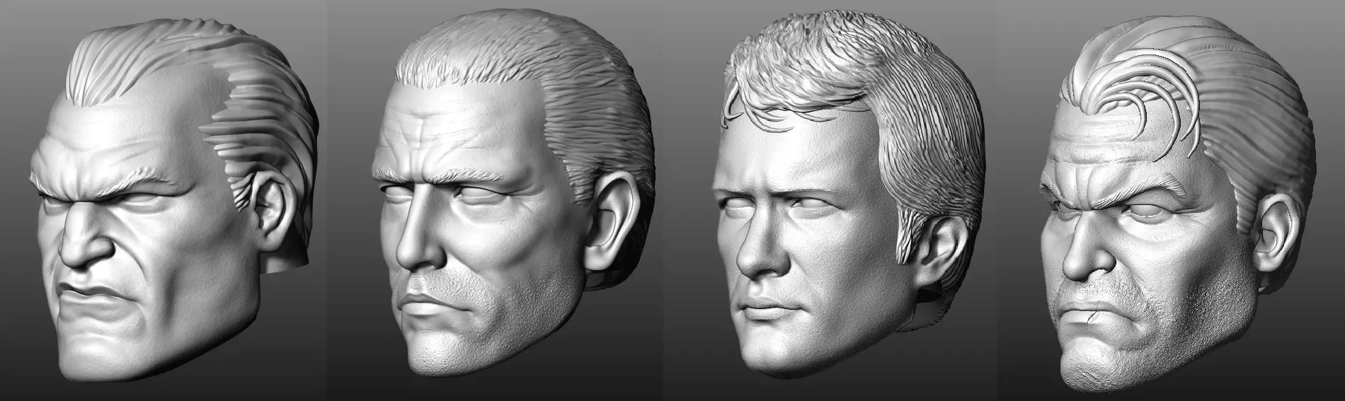 PUNISHER HEADS PACK 3D print model