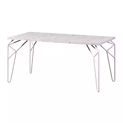 Mitjorn Rectangular steel garden table 3D model