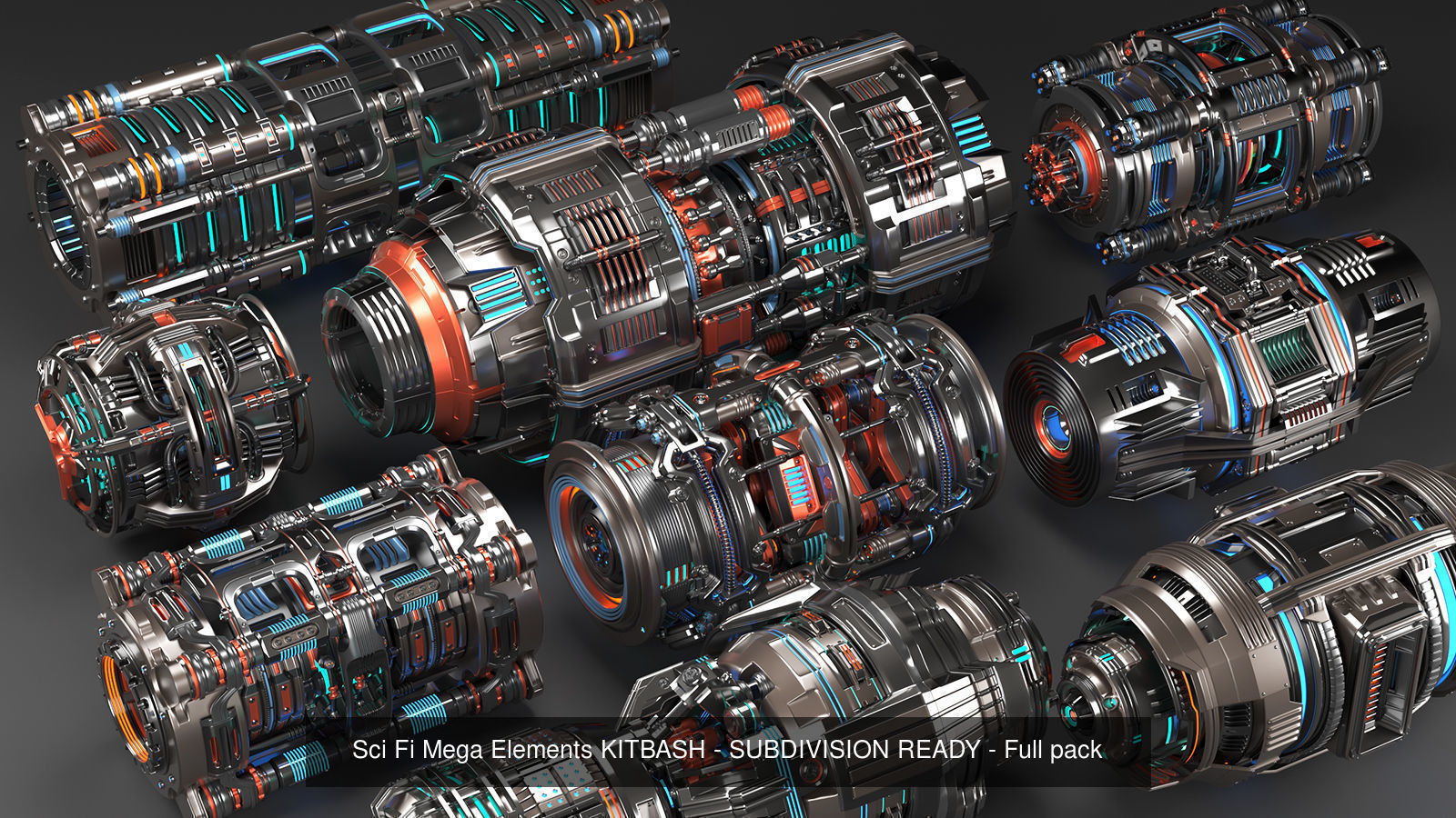 Sci-Fi - KITBASH Set - Hard Surface Future COLLECTION n1 _3