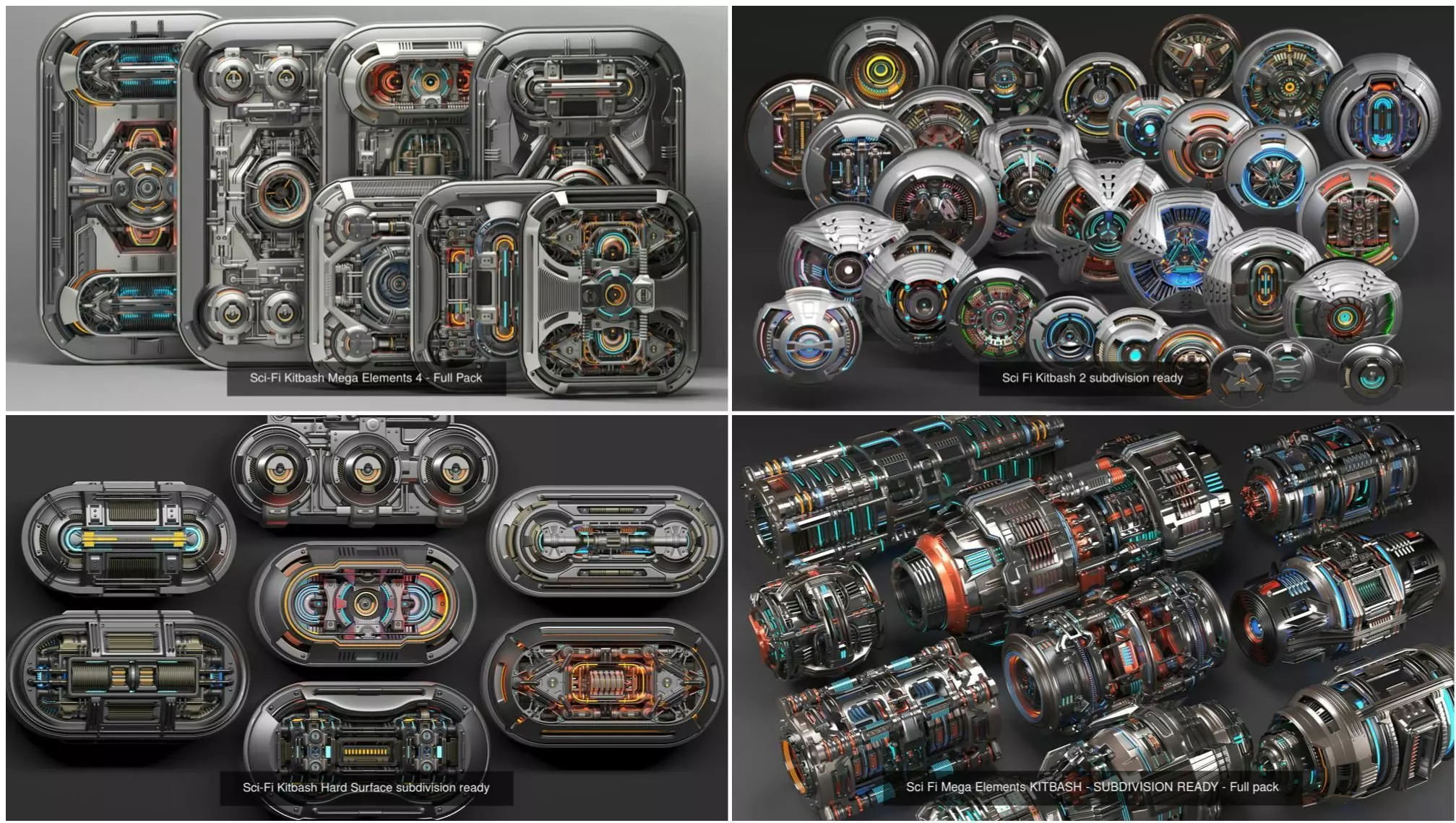 Sci-Fi - KITBASH Set - Hard Surface Future COLLECTION n1 _0
