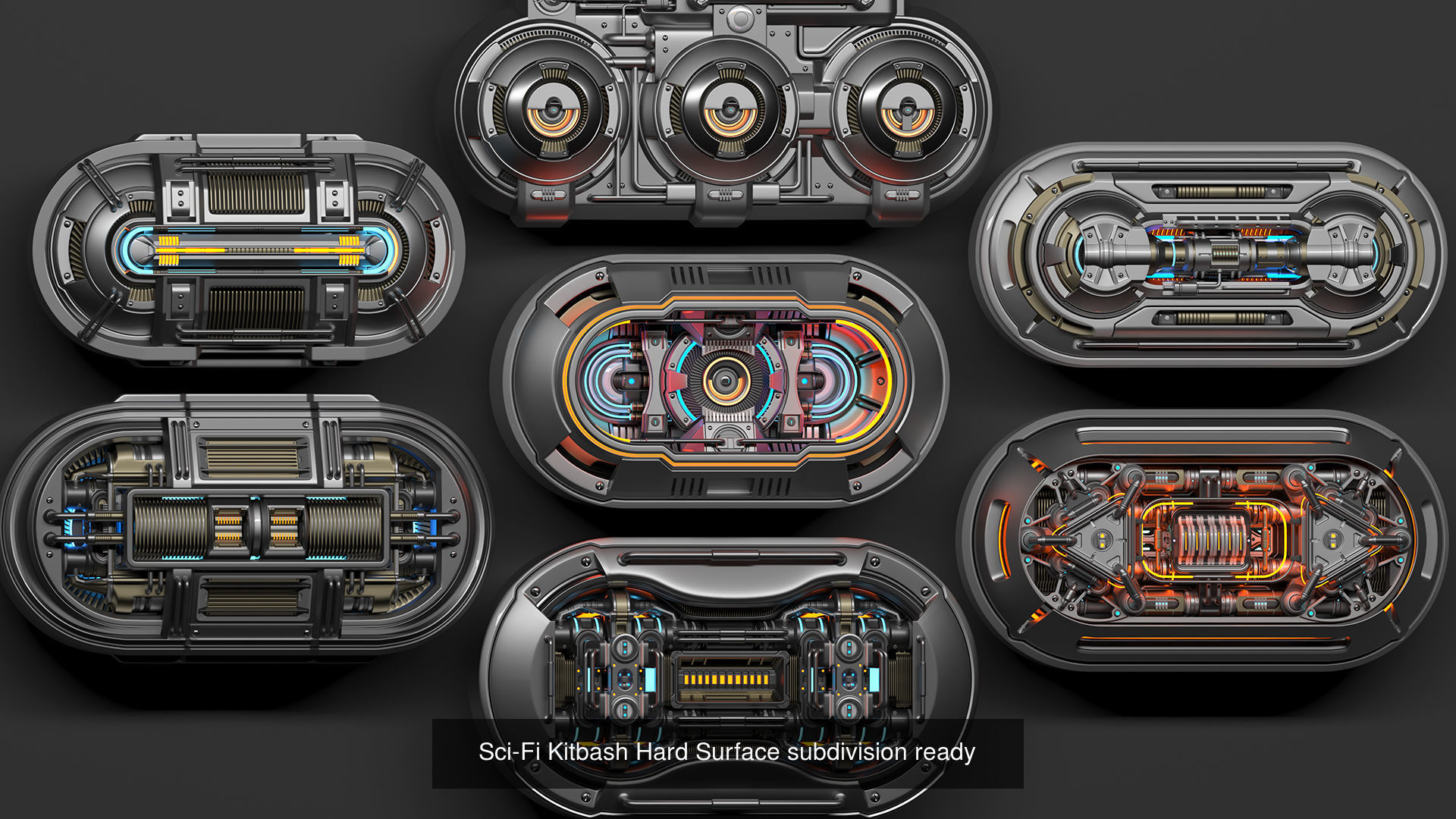 Sci-Fi - KITBASH Set - Hard Surface Future COLLECTION n1 _2