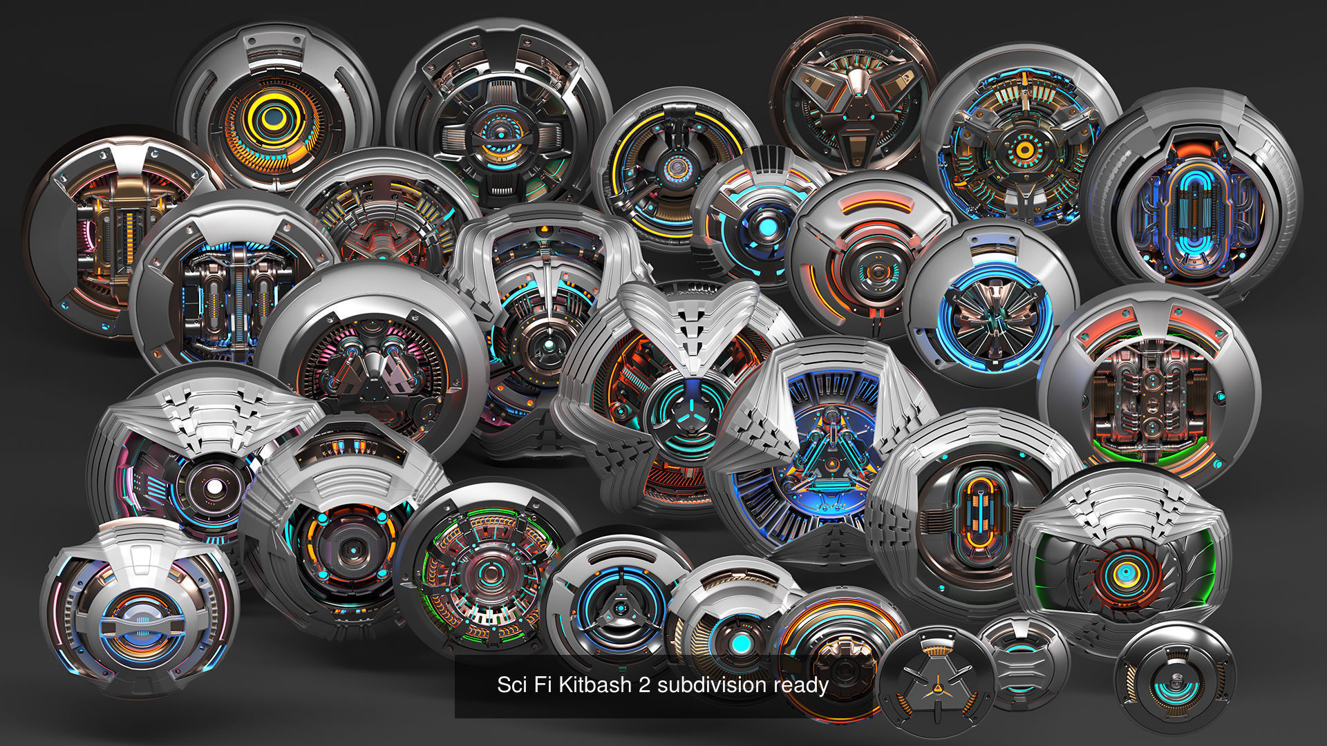 Sci-Fi - KITBASH Set - Hard Surface Future COLLECTION n1 _4