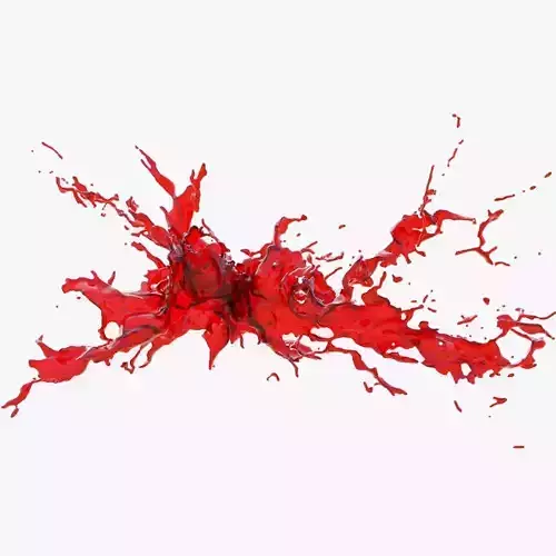 Animated Blood Splash 35 3D model