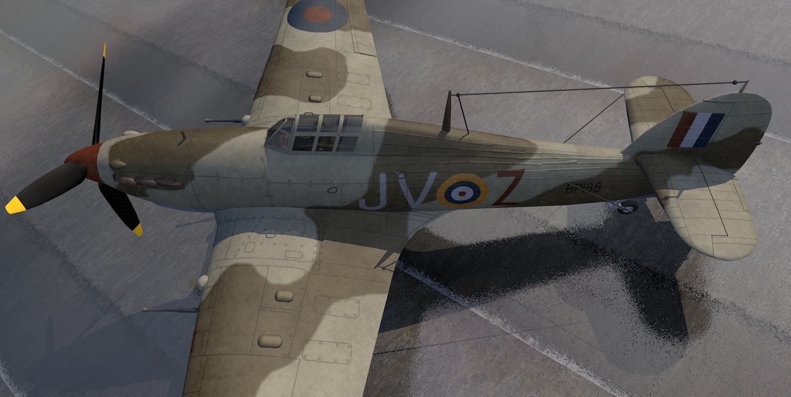 Hawker Hurricane Mk-2d 3D model_5