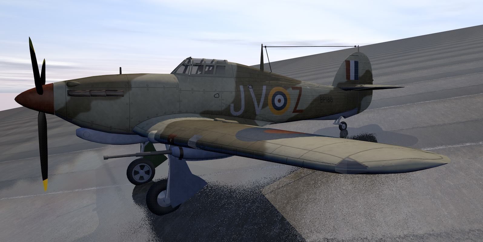 Hawker Hurricane Mk-2d 3D model_2
