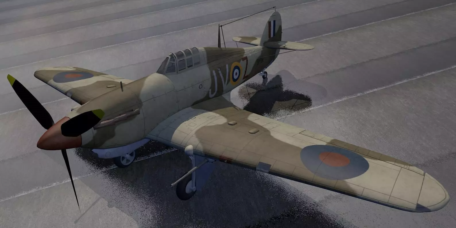 Hawker Hurricane Mk-2d 3D model_0