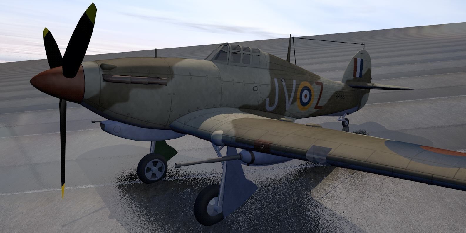 Hawker Hurricane Mk-2d 3D model_7