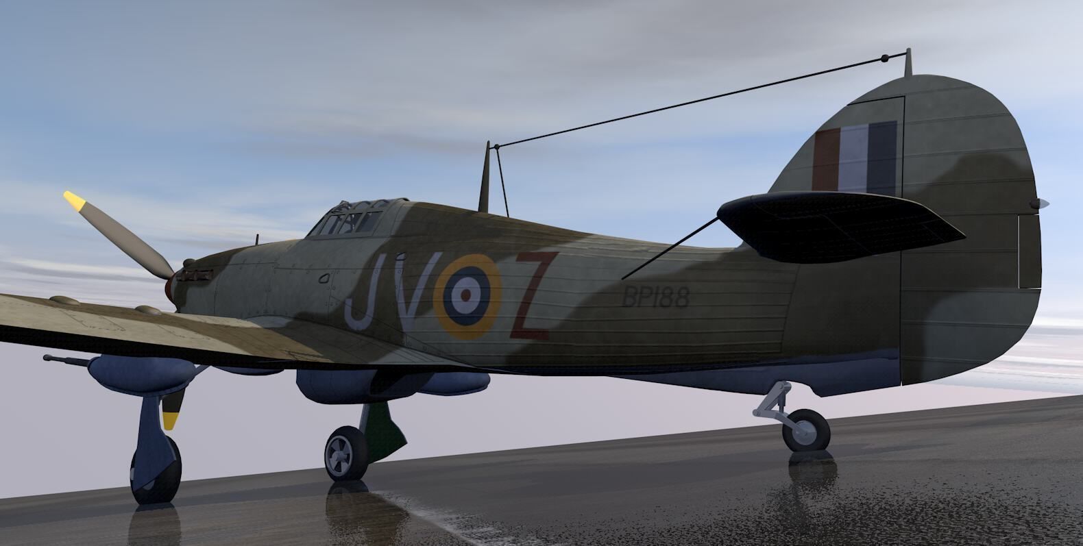 Hawker Hurricane Mk-2d 3D model_6