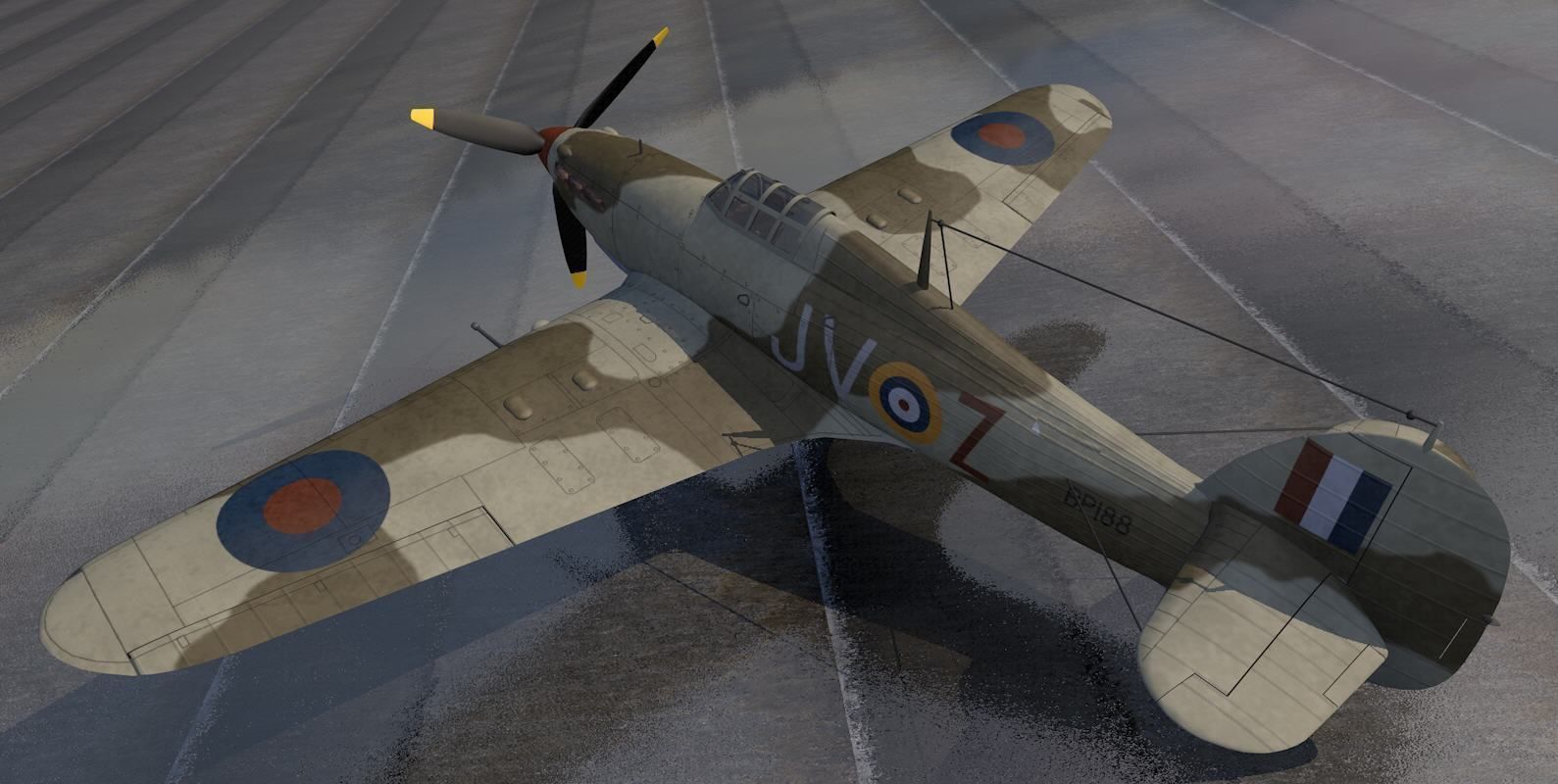 Hawker Hurricane Mk-2d 3D model_1