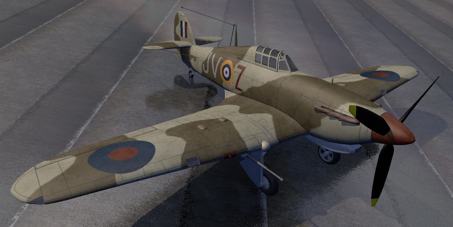 Hawker Hurricane Mk-2d 3D model_4