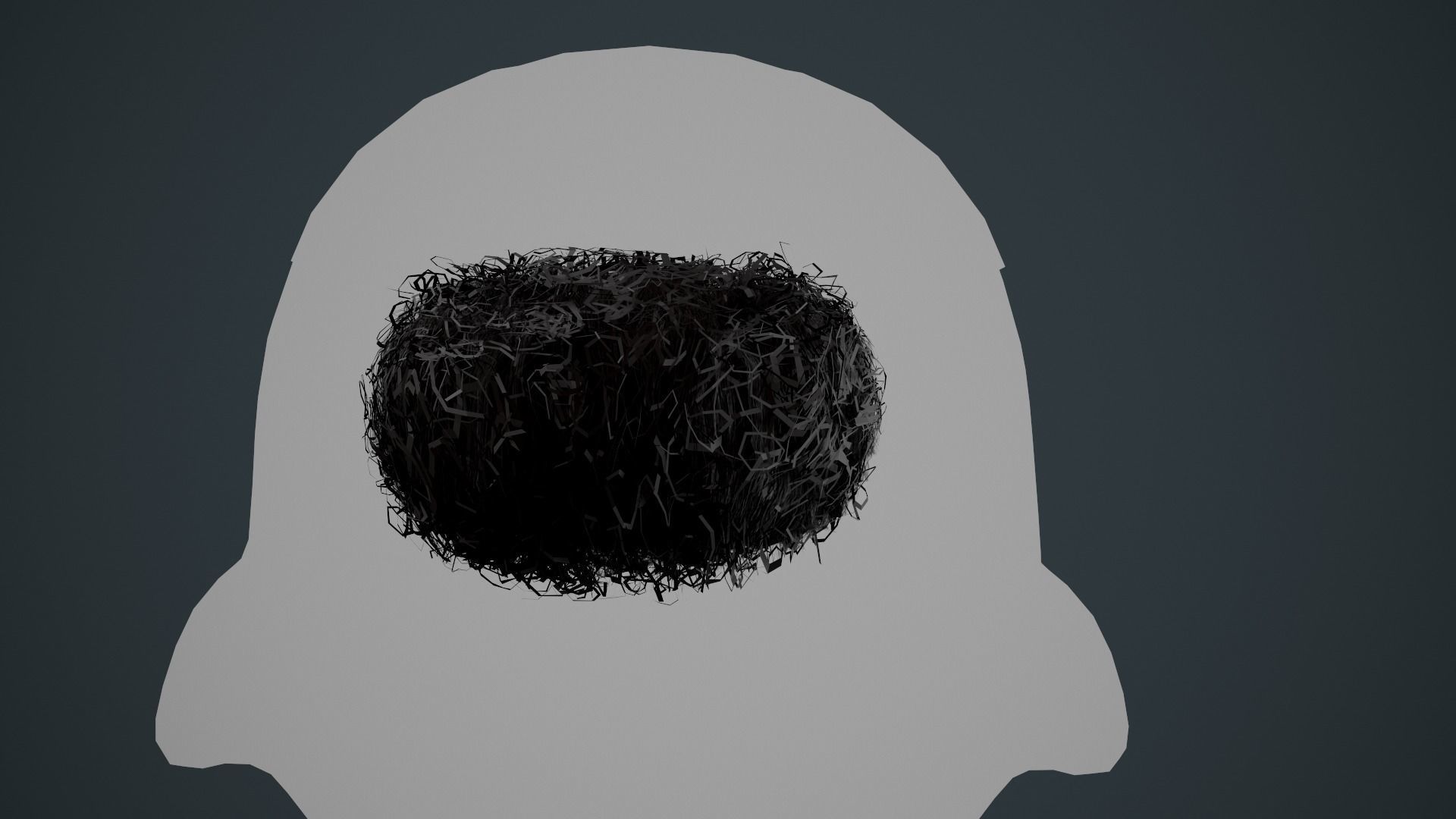 Facial Hair Cards Style 9 - Curly Goatee Beard Low-poly 3D model_4