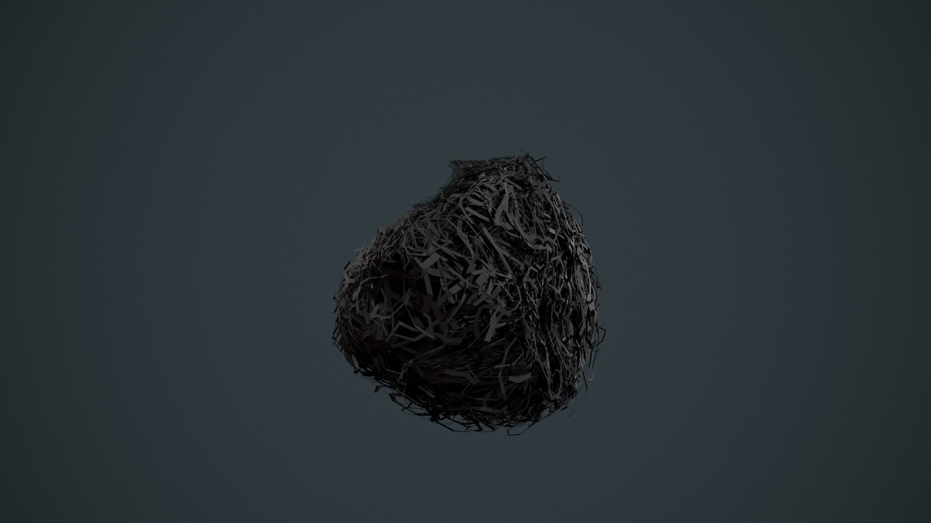 Facial Hair Cards Style 9 - Curly Goatee Beard Low-poly 3D model_15