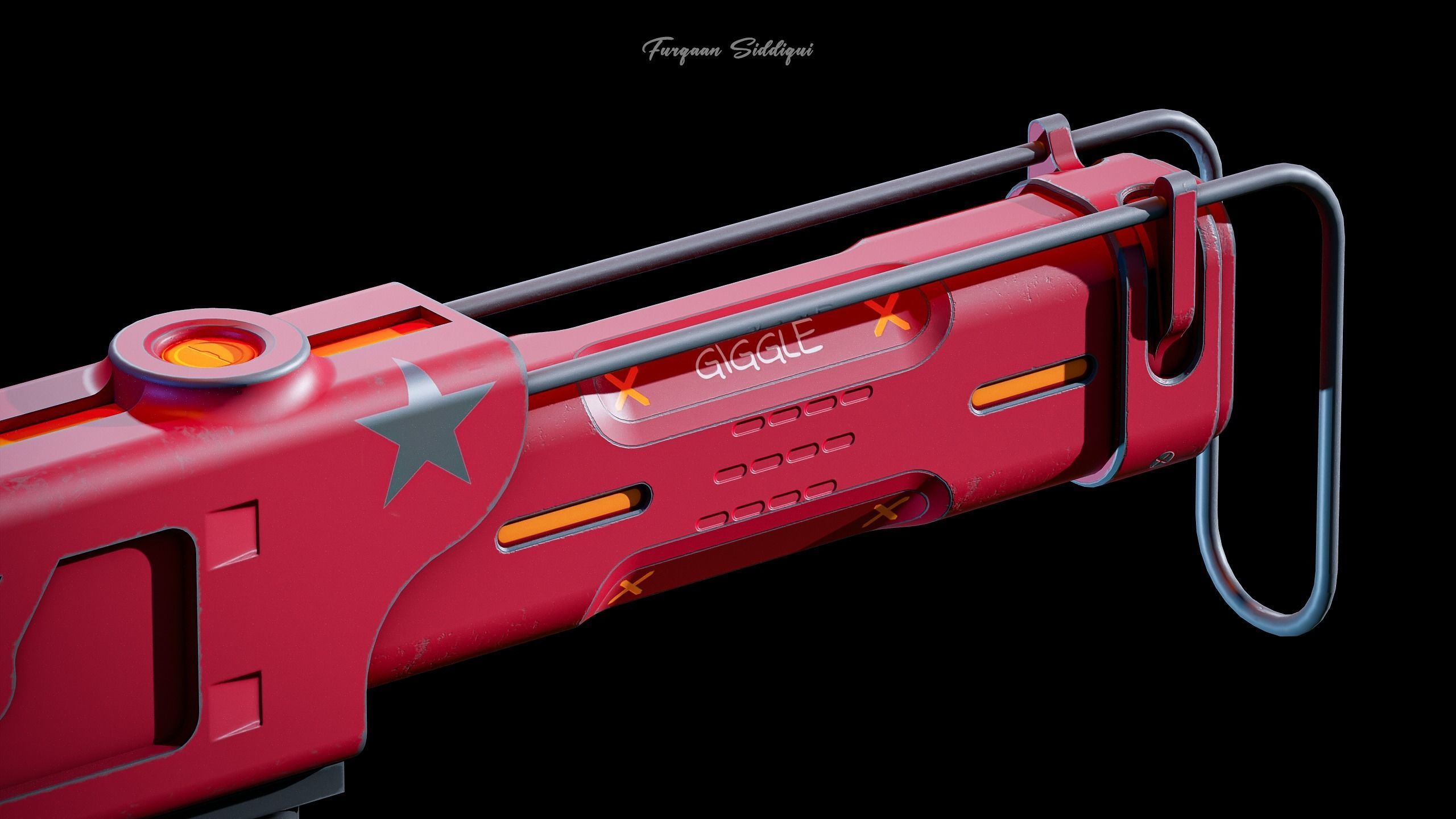 Sci-fi Rifle SSCC Low-poly 3D model_6
